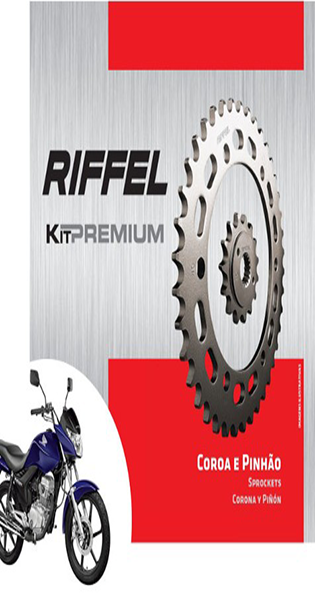 Kit de Transmissão Riffel Premium Titan 125