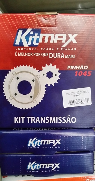 Kit Max Coroa, Pinhão e Corrente para Motos CG 125 BIS 125 e TITANS 150