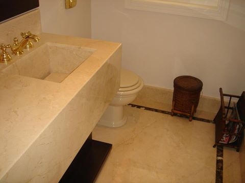 Bancada para Banheiro de Mármore